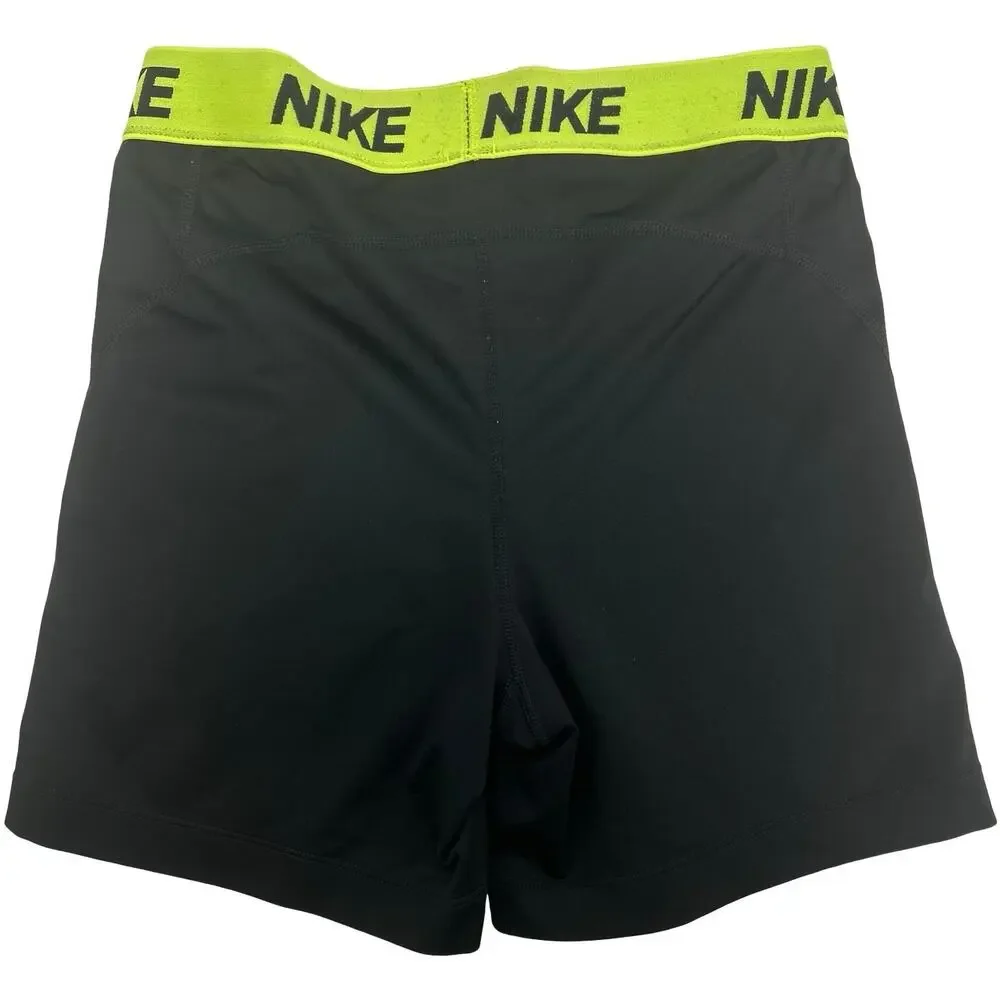 Womens Black Neon Green Nike Pro Dri-Fit Spandex 5